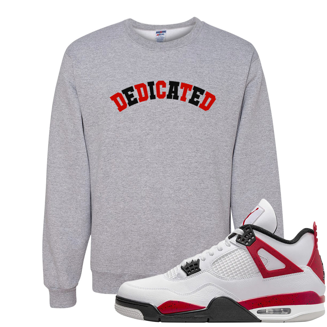 Red Cement 4s Crewneck Sweatshirt | Dedicated, Ash