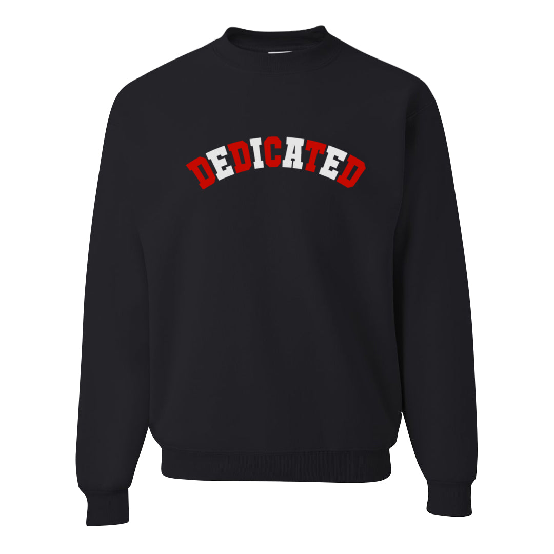 Red Cement 4s Crewneck Sweatshirt | Dedicated, Black