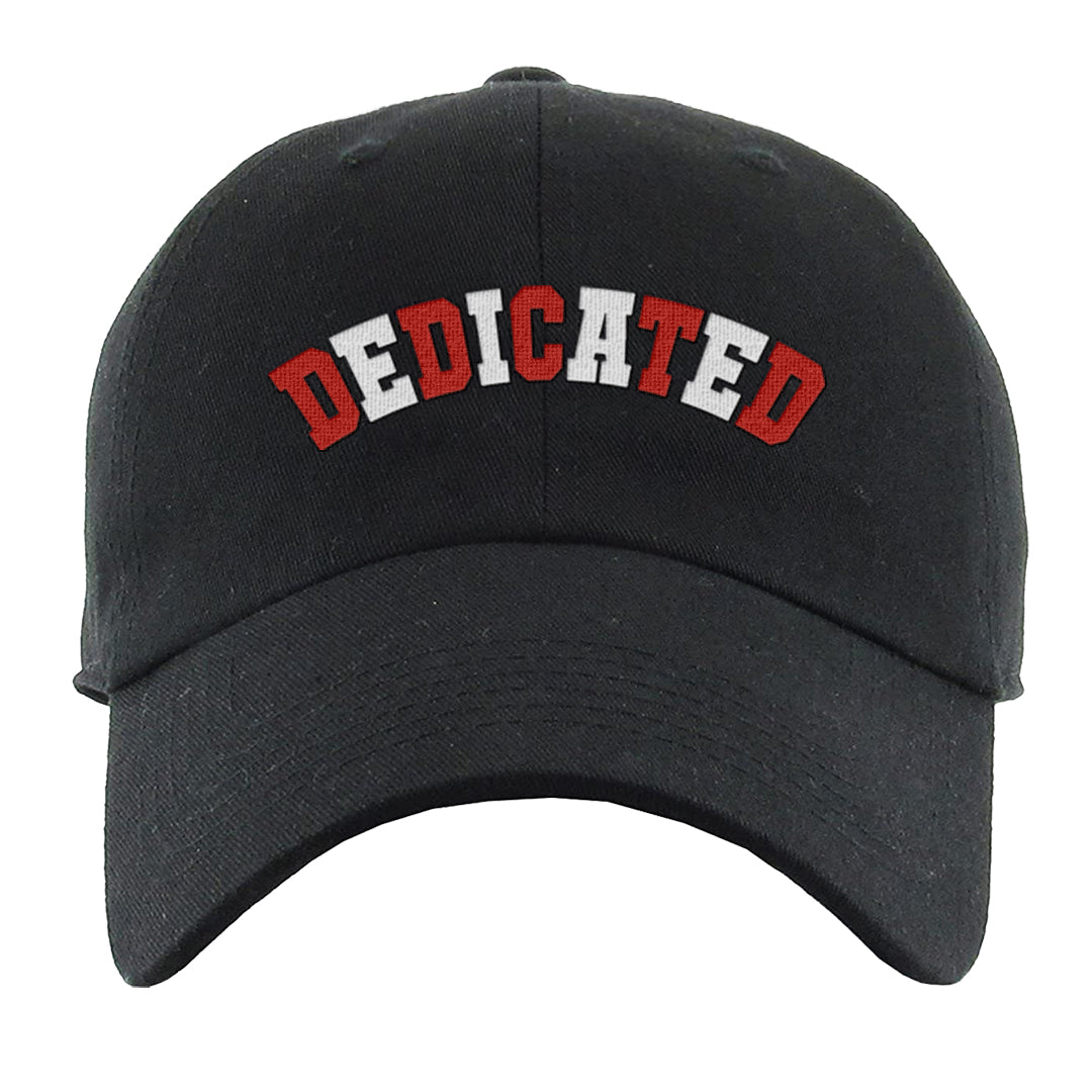 Red Cement 4s Dad Hat | Dedicated, Black