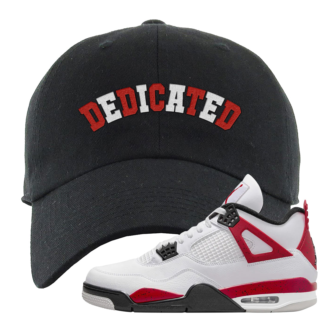 Red Cement 4s Dad Hat | Dedicated, Black