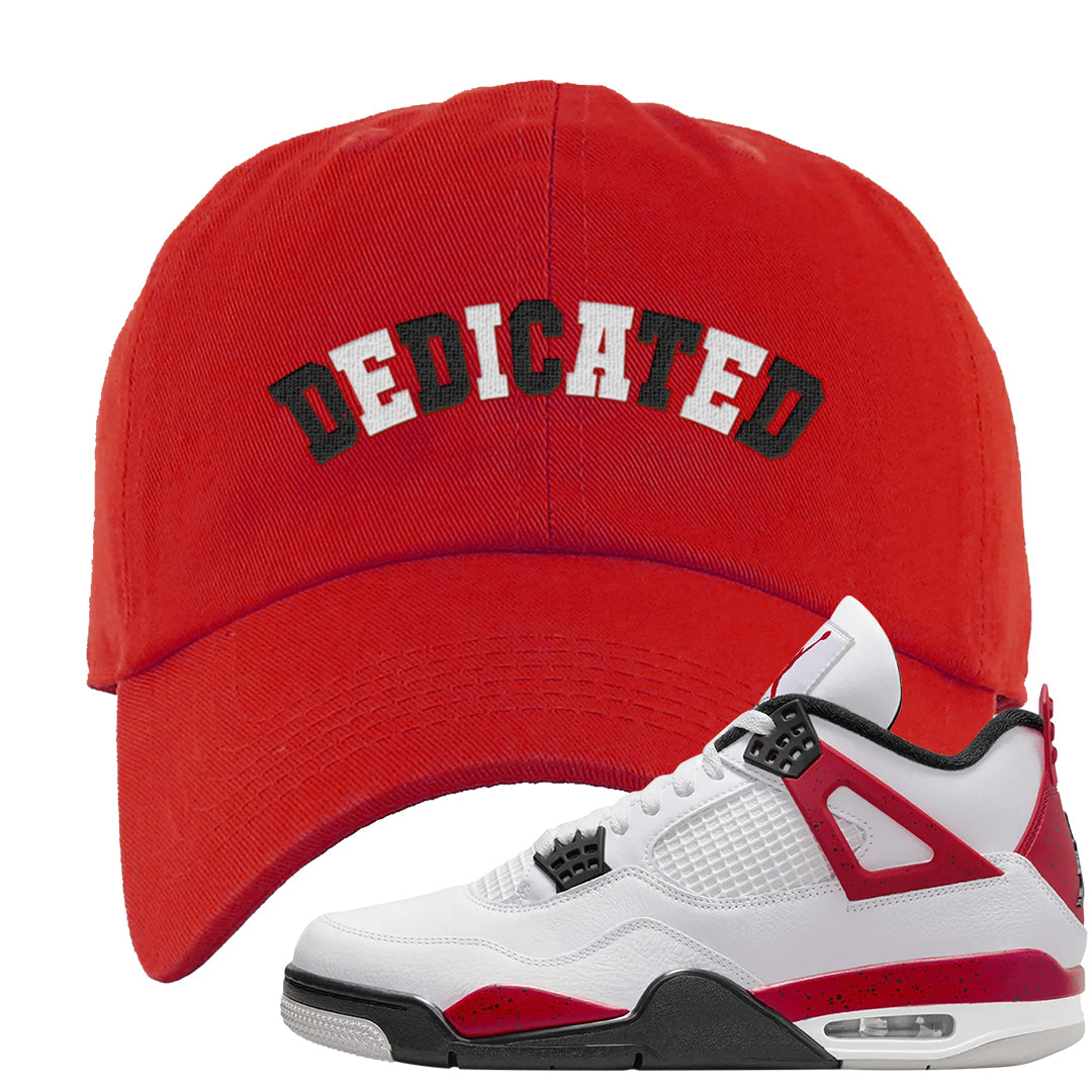 Red Cement 4s Dad Hat | Dedicated, Red