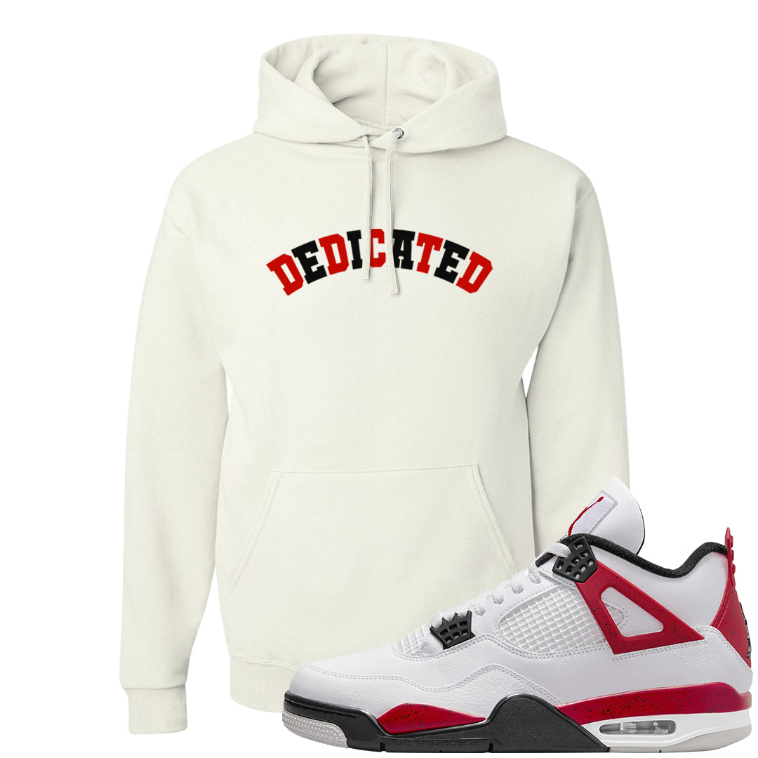 Red Cement 4s Hoodie | Dedicated, White