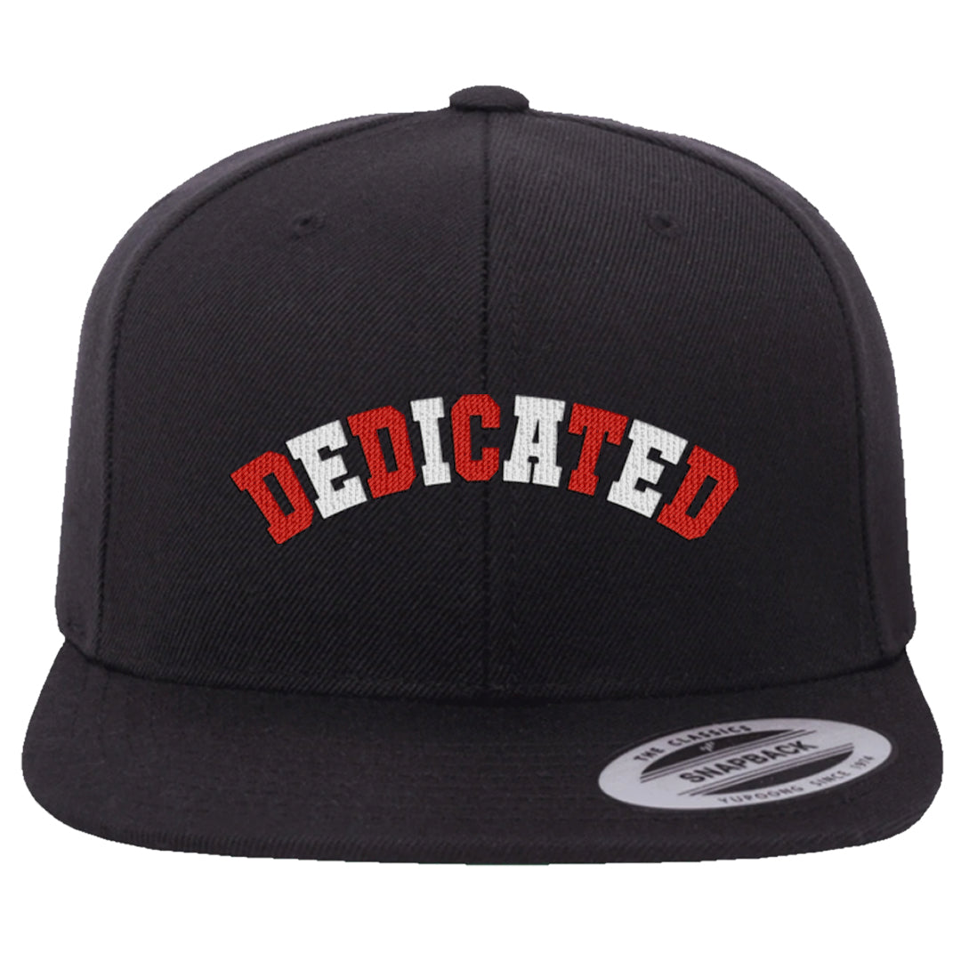 Red Cement 4s Snapback Hat | Dedicated, Black