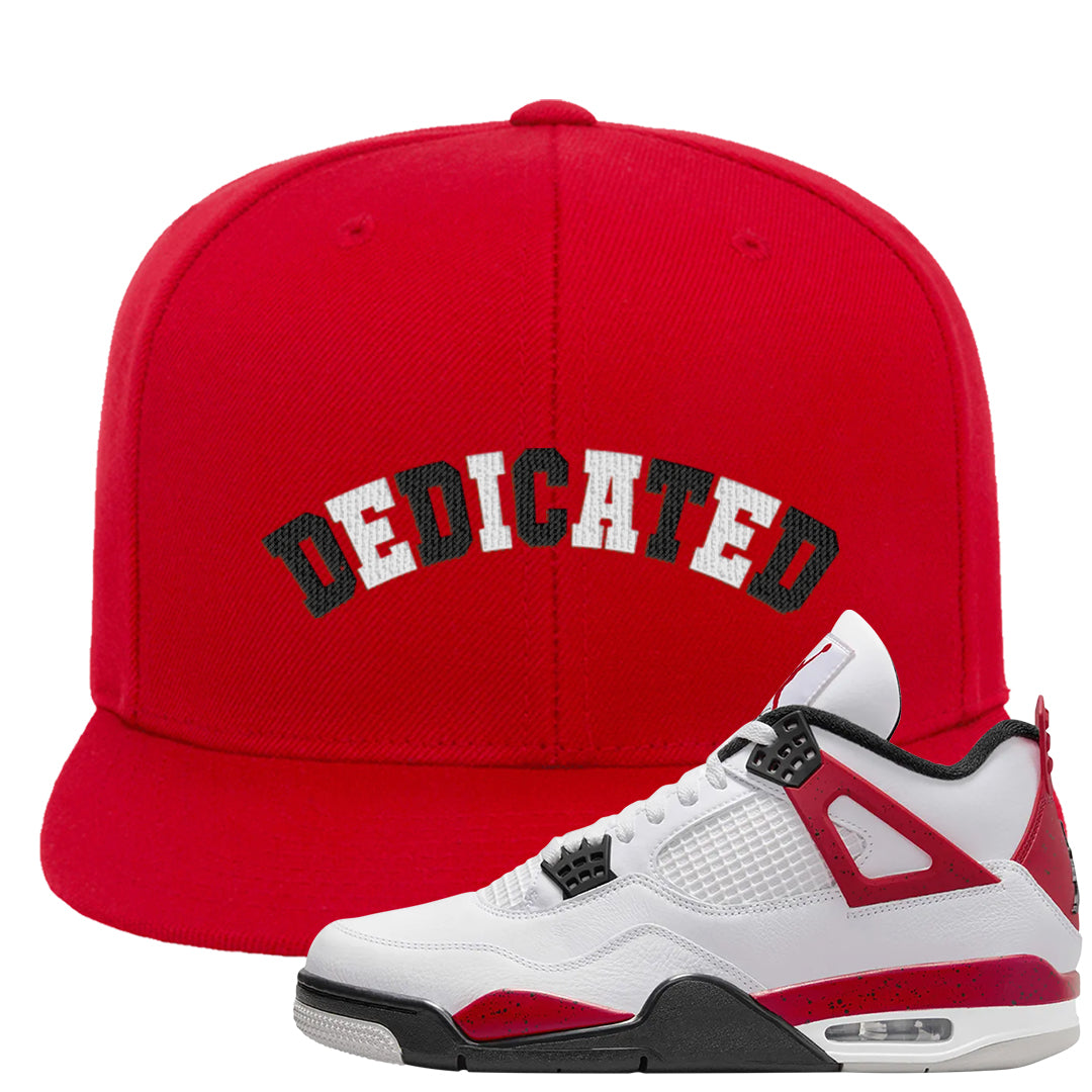 Red Cement 4s Snapback Hat | Dedicated, Red