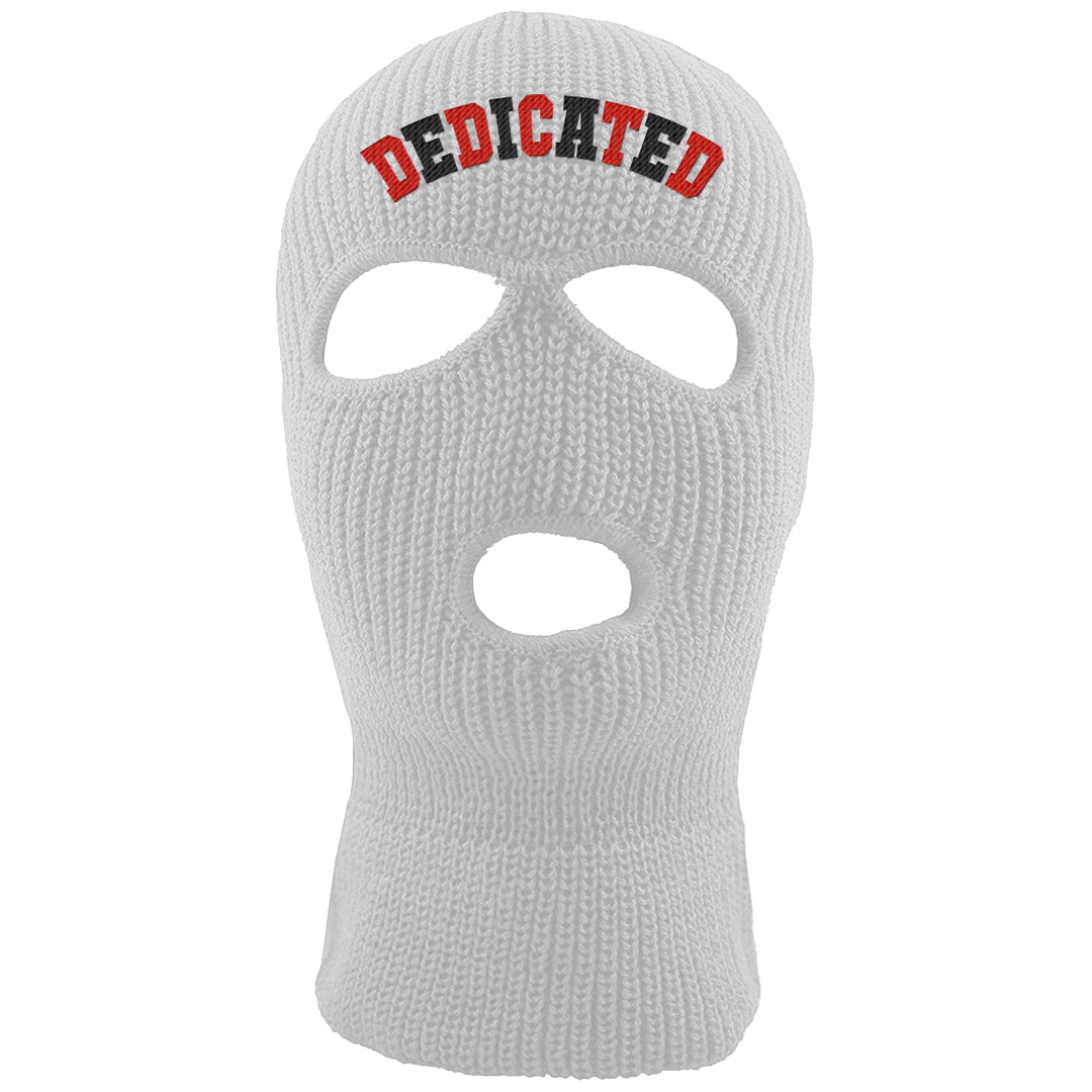 Red Cement 4s Ski Mask | Dedicated, White