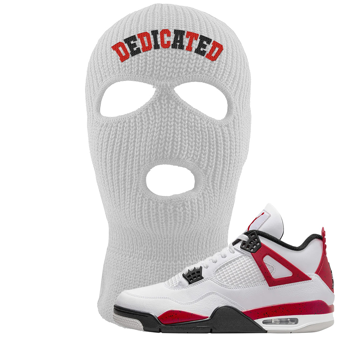 Red Cement 4s Ski Mask | Dedicated, White
