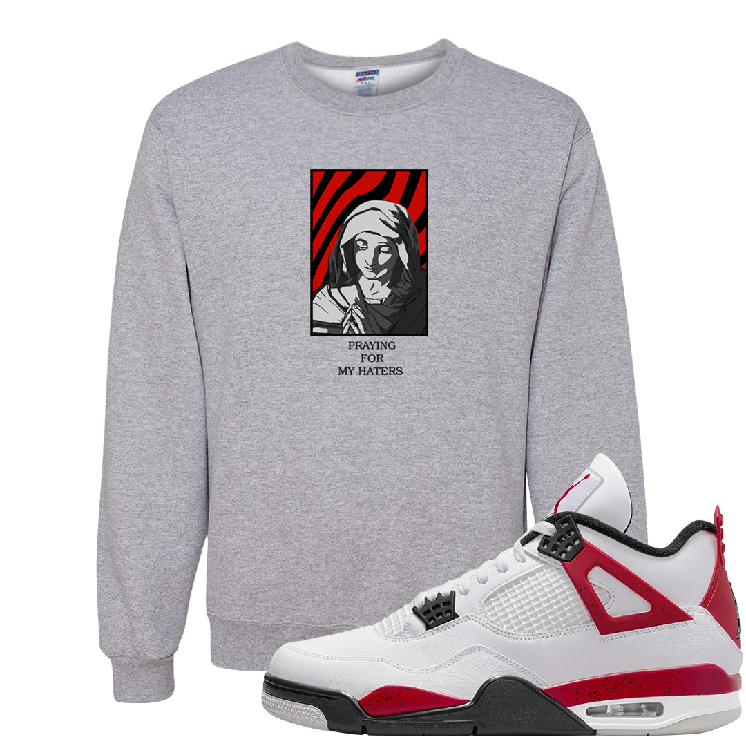 Red Cement 4s Crewneck Sweatshirt | God Told Me, Ash