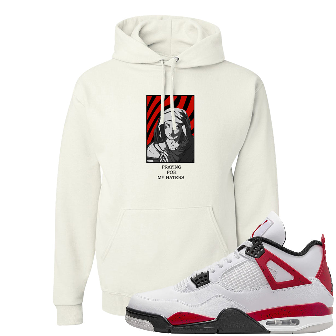 Red Cement 4s Hoodie | God Told Me, White