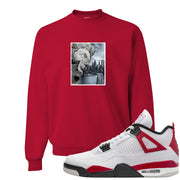 Red Cement 4s Crewneck Sweatshirt | Miguel, Red