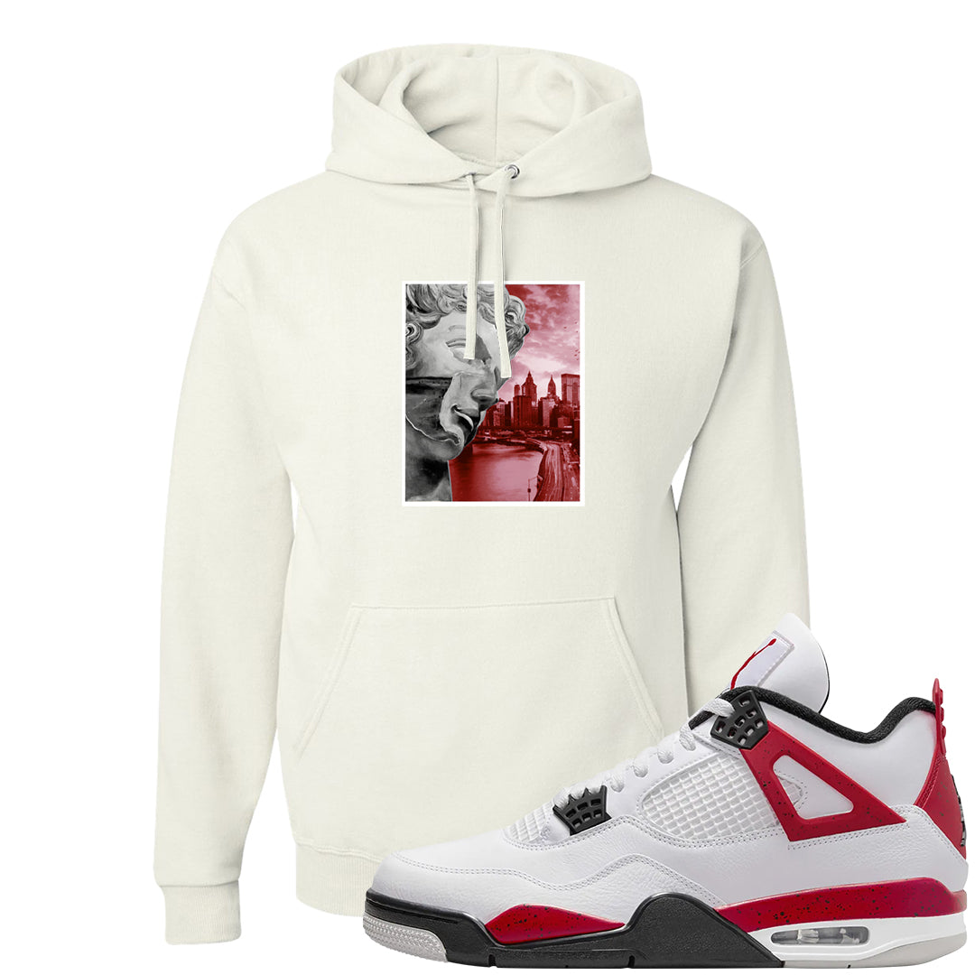 Red Cement 4s Hoodie | Miguel, White