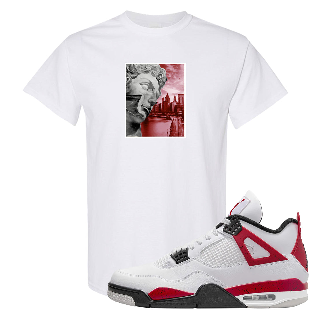 Red Cement 4s T Shirt | Miguel, White