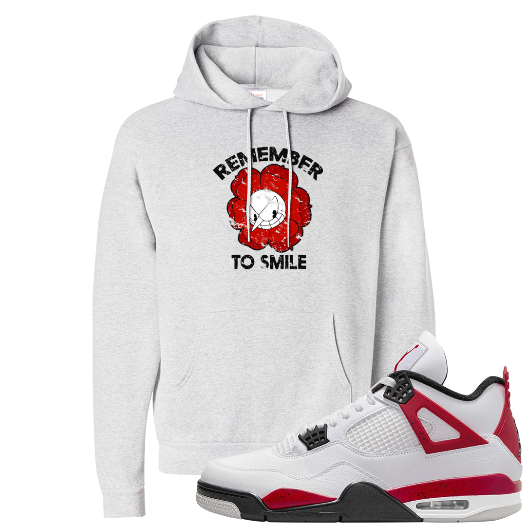 Red Cement 4s Hoodie | Remember To Smile, Ash