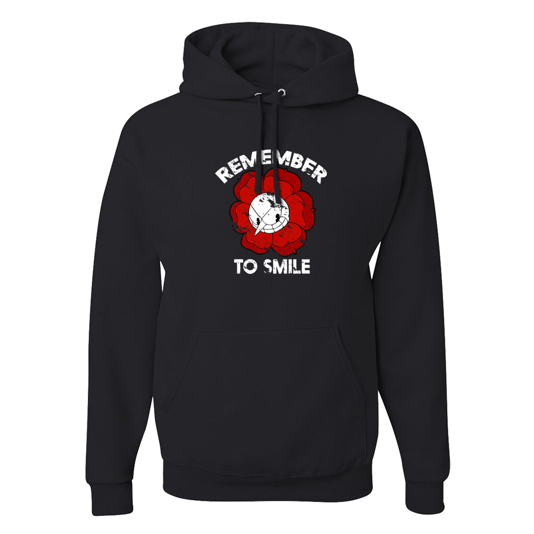 Red Cement 4s Hoodie | Remember To Smile, Black