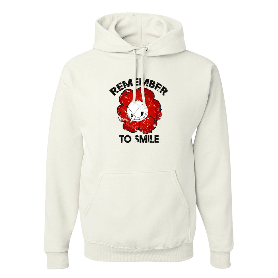 Red Cement 4s Hoodie | Remember To Smile, White