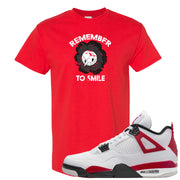 Red Cement 4s T Shirt | Remember To Smile, Red