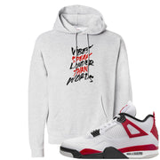 Red Cement 4s Hoodie | Vibes Speak Louder Than Words, Ash