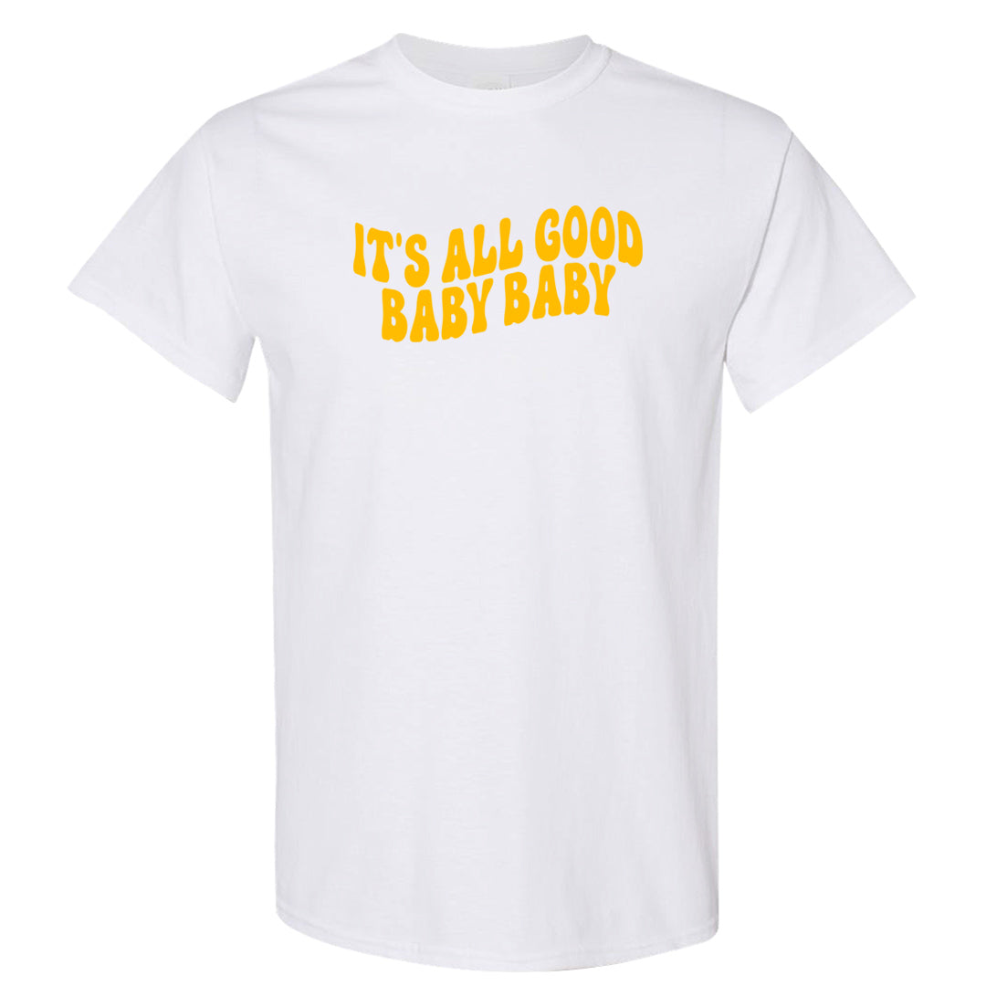 Yellow Black Thunder 4s T Shirt | All Good Baby, White