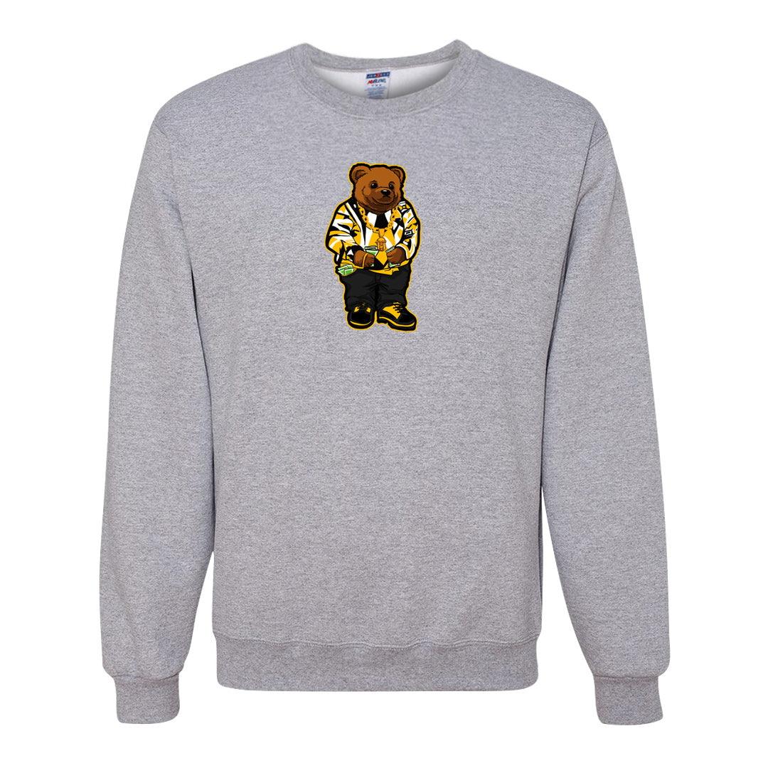 Yellow Black Thunder 4s Crewneck Sweatshirt | Sweater Bear, Ash