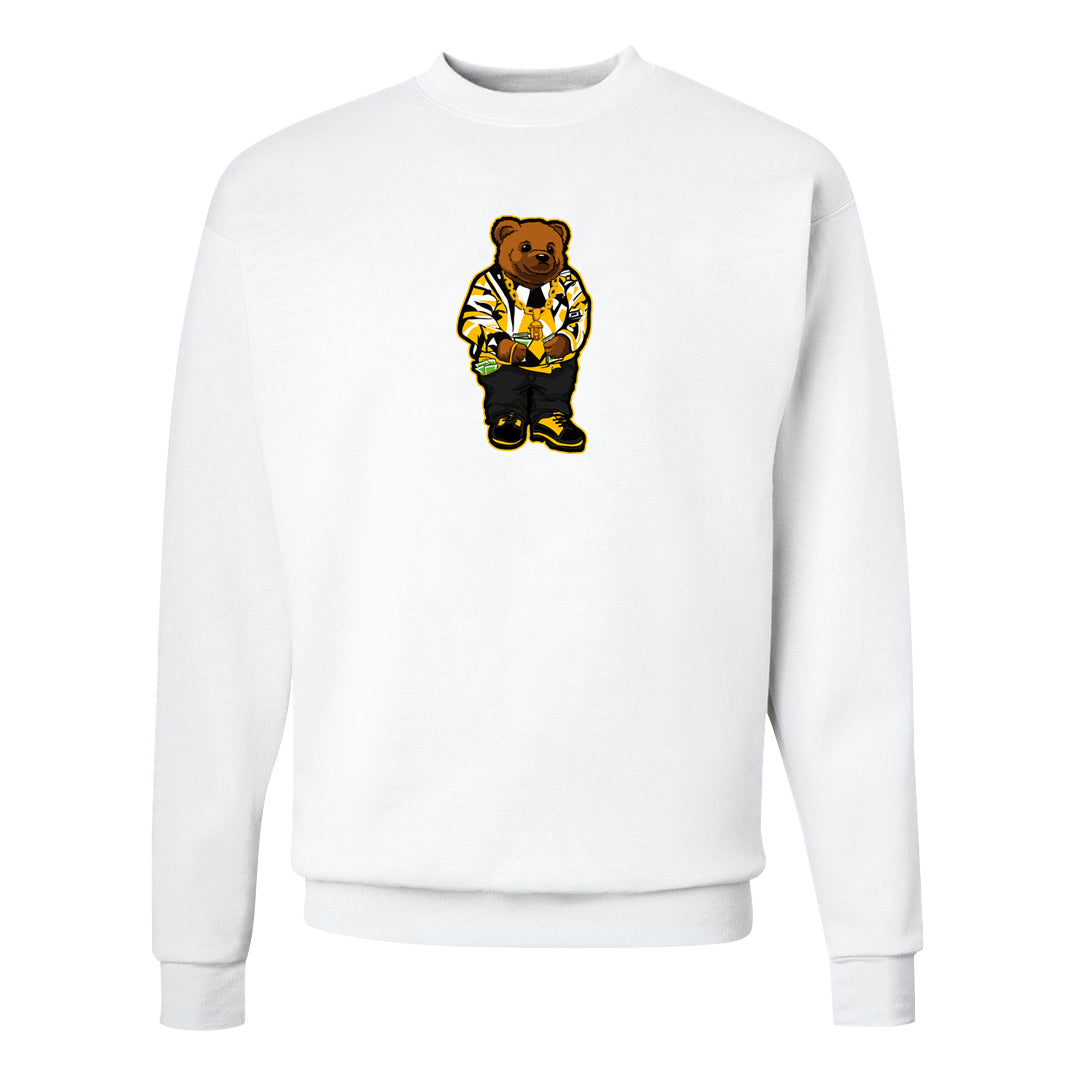 Yellow Black Thunder 4s Crewneck Sweatshirt | Sweater Bear, White
