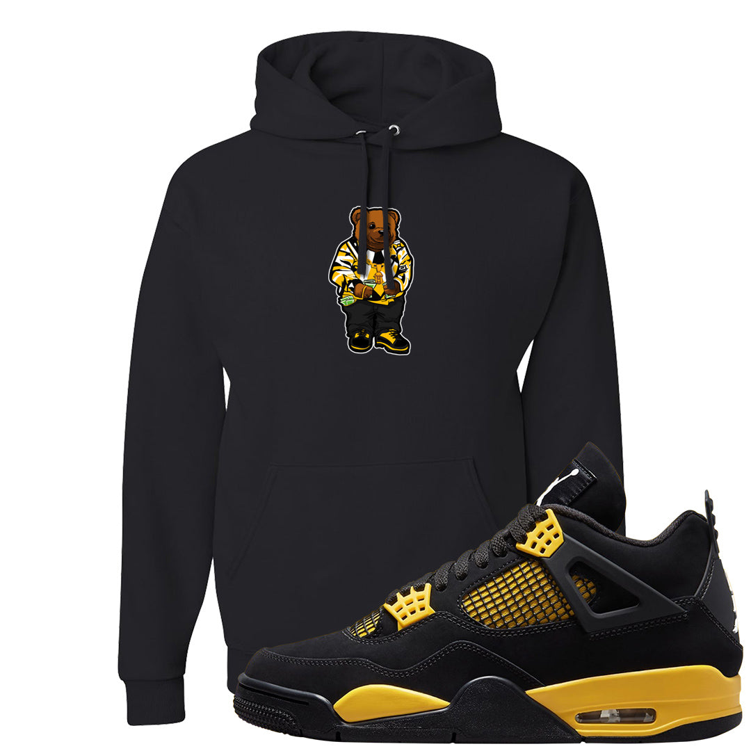 Yellow Black Thunder 4s Hoodie | Sweater Bear, Black