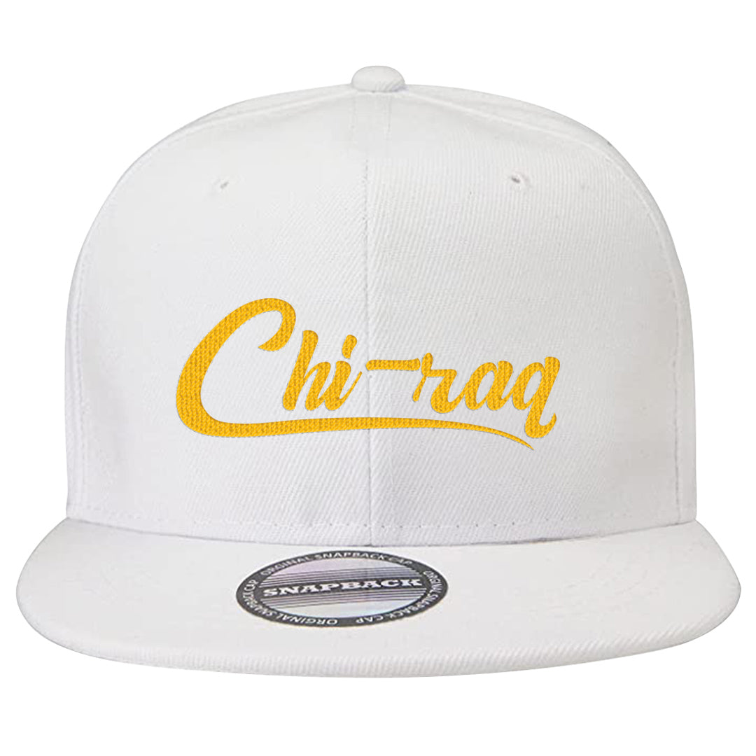 Yellow Black Thunder 4s Snapback Hat | Chiraq, White