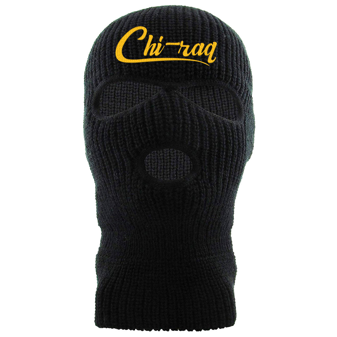 Yellow Black Thunder 4s Ski Mask | Chiraq, Black