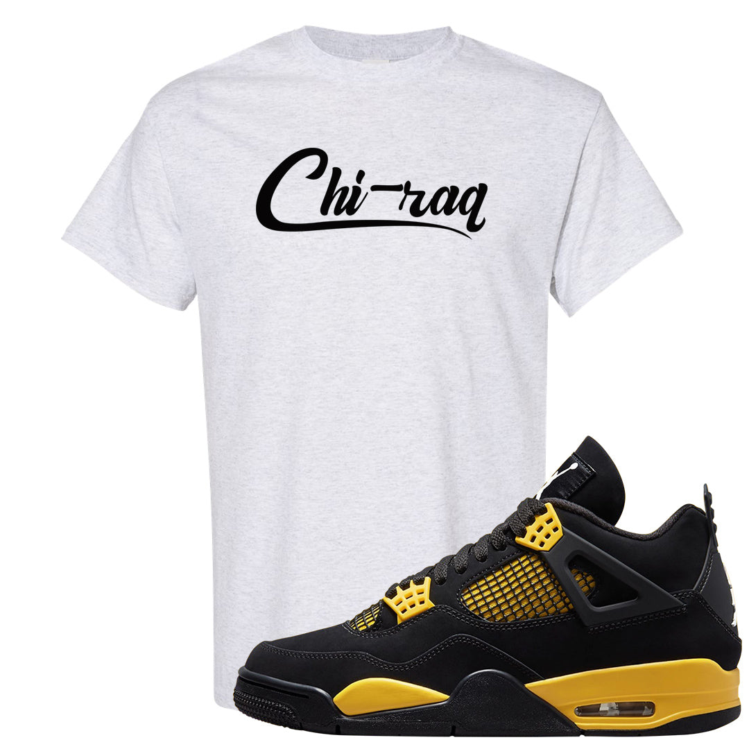 Yellow Black Thunder 4s T Shirt | Chiraq, Ash