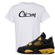 Yellow Black Thunder 4s T Shirt | Chiraq, Ash