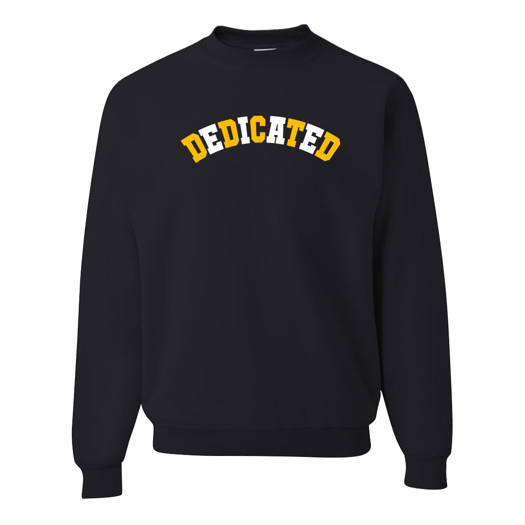 Yellow Black Thunder 4s Crewneck Sweatshirt | Dedicated, Black