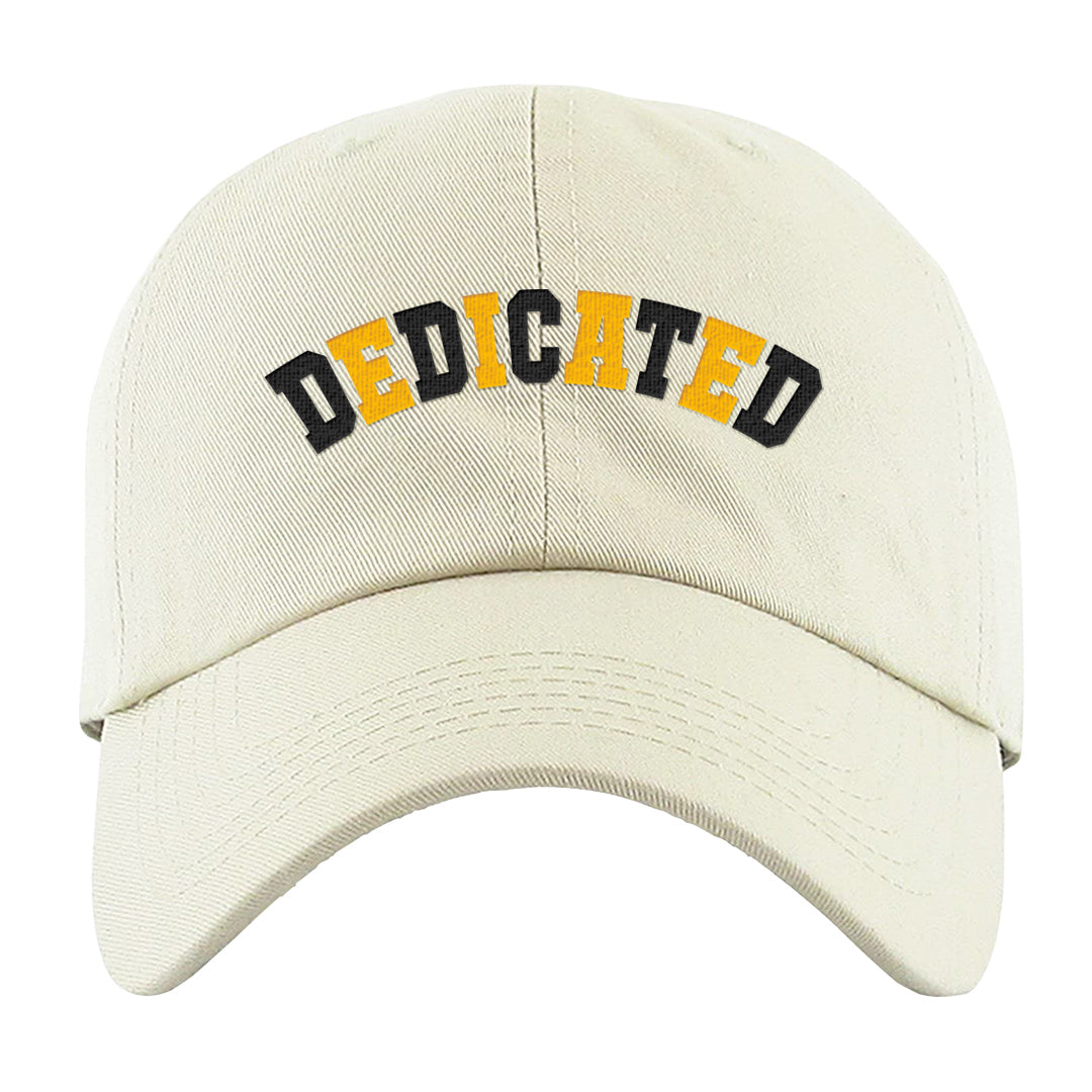Yellow Black Thunder 4s Dad Hat | Dedicated, White