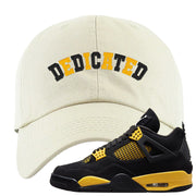 Yellow Black Thunder 4s Dad Hat | Dedicated, White