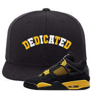 Yellow Black Thunder 4s Snapback Hat | Dedicated, Black
