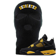 Yellow Black Thunder 4s Ski Mask | Dedicated, Black