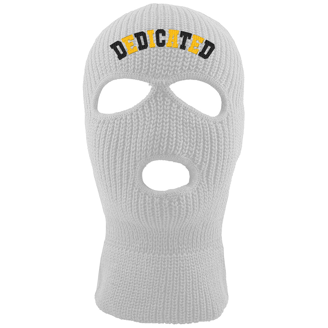 Yellow Black Thunder 4s Ski Mask | Dedicated, White