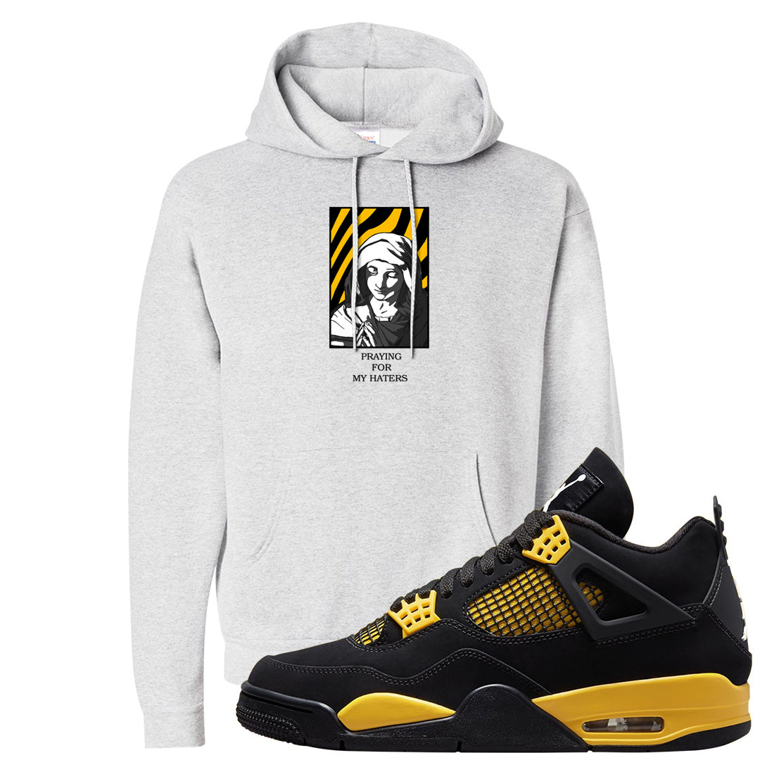 Yellow Black Thunder 4s Hoodie | God Told Me, Ash