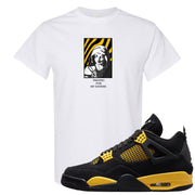 Yellow Black Thunder 4s T Shirt | God Told Me, White