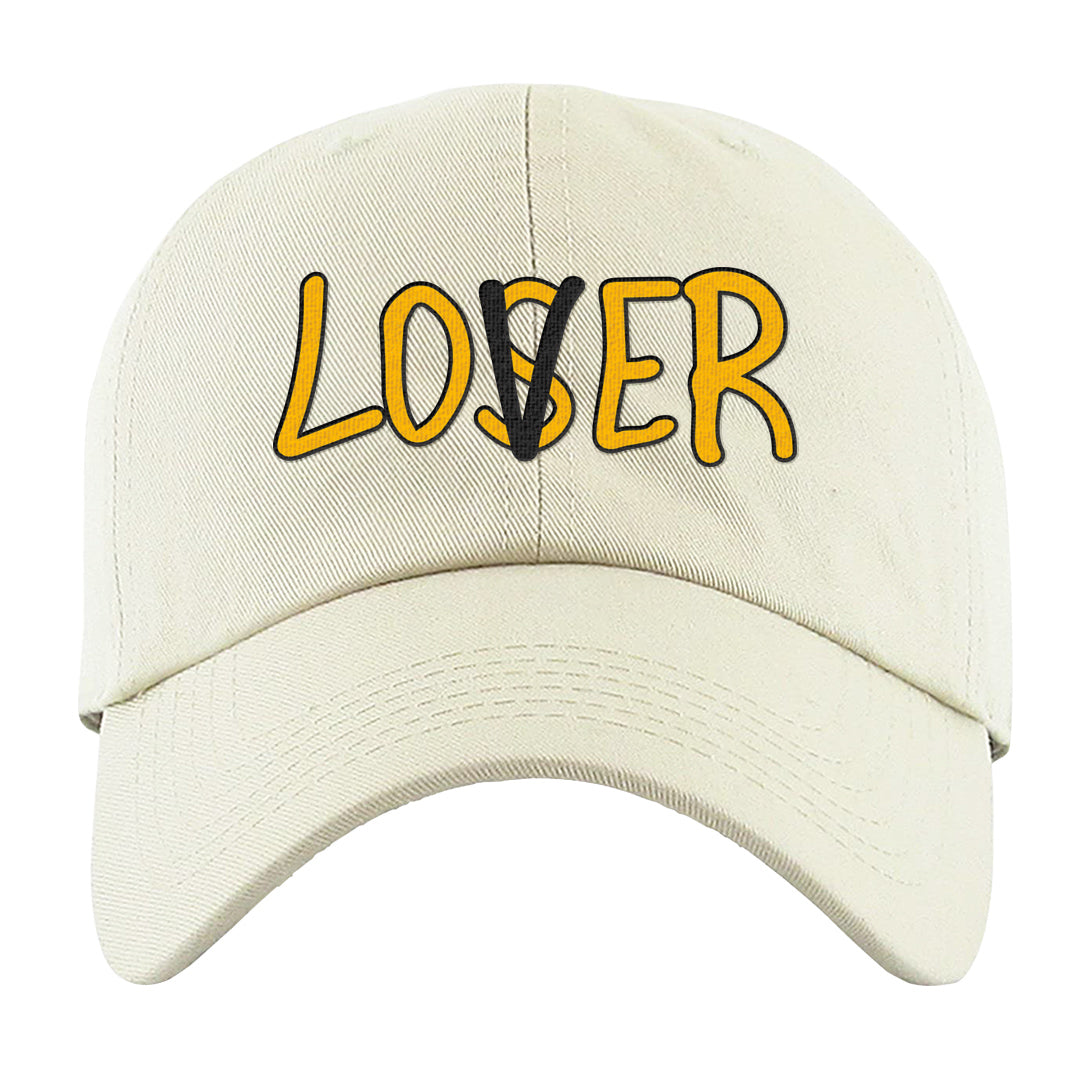 Yellow Black Thunder 4s Dad Hat | Lover, White