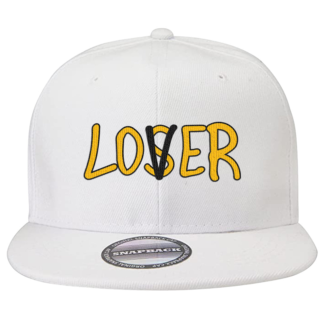 Yellow Black Thunder 4s Snapback Hat | Lover, White
