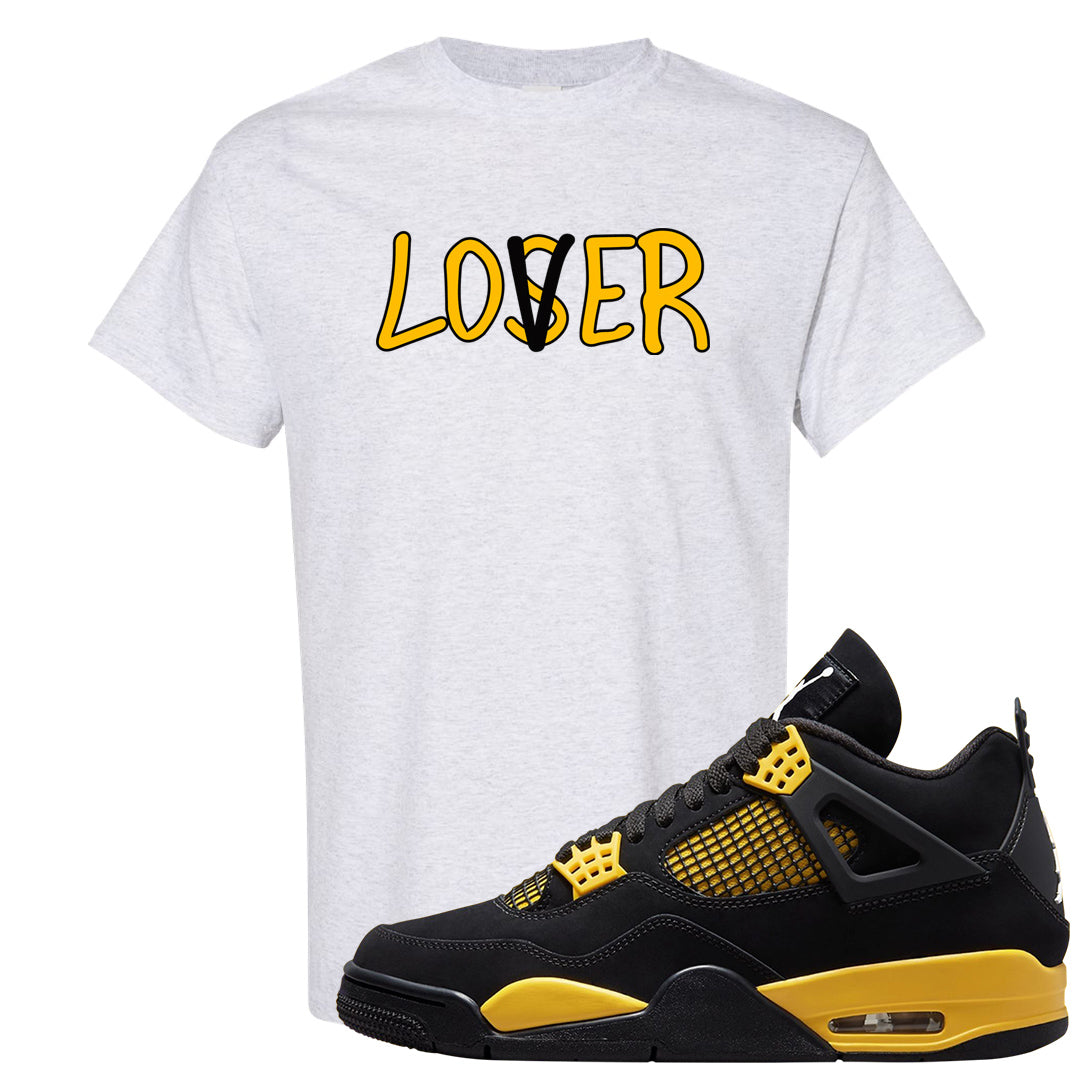 Yellow Black Thunder 4s T Shirt | Lover, Ash