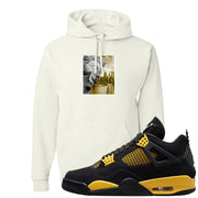 Yellow Black Thunder 4s Hoodie | Miguel, White