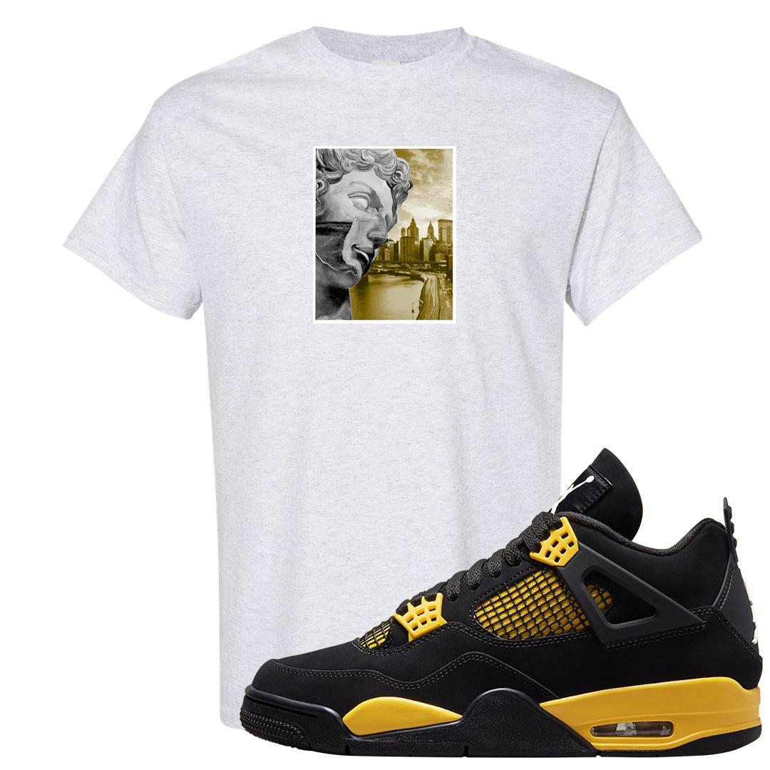 Yellow Black Thunder 4s T Shirt | Miguel, Ash