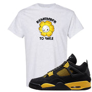 Yellow Black Thunder 4s T Shirt | Remember To Smile, Ash