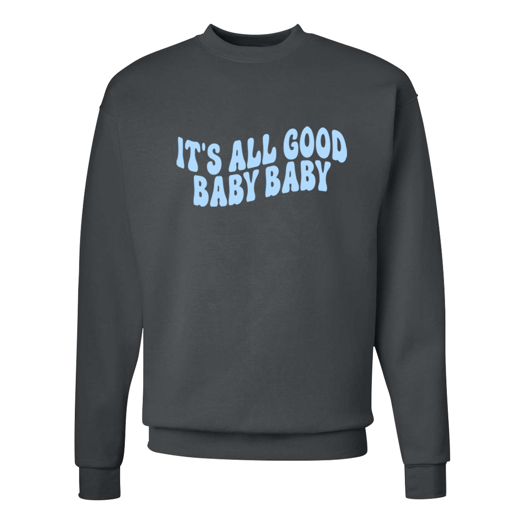 Burgundy 5s Crewneck Sweatshirt | All Good Baby, Smoke Grey