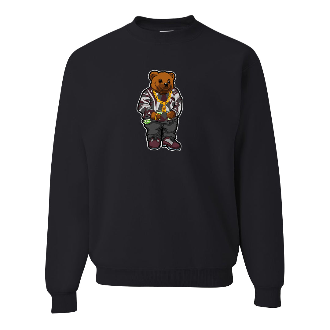 Burgundy 5s Crewneck Sweatshirt | Sweater Bear, Black