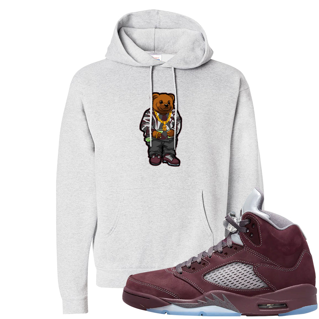 Burgundy 5s Hoodie | Sweater Bear, Ash