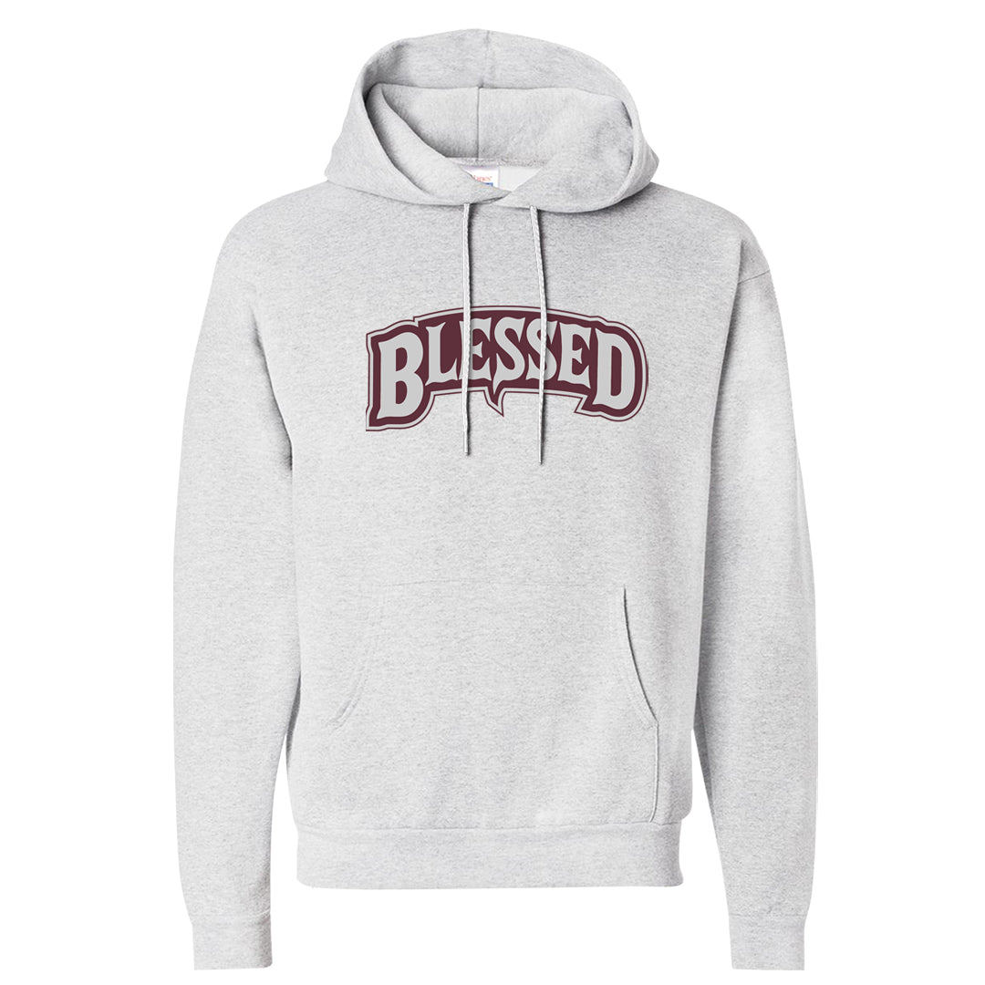 Burgundy 5s Hoodie | Blessed Arch, Ash