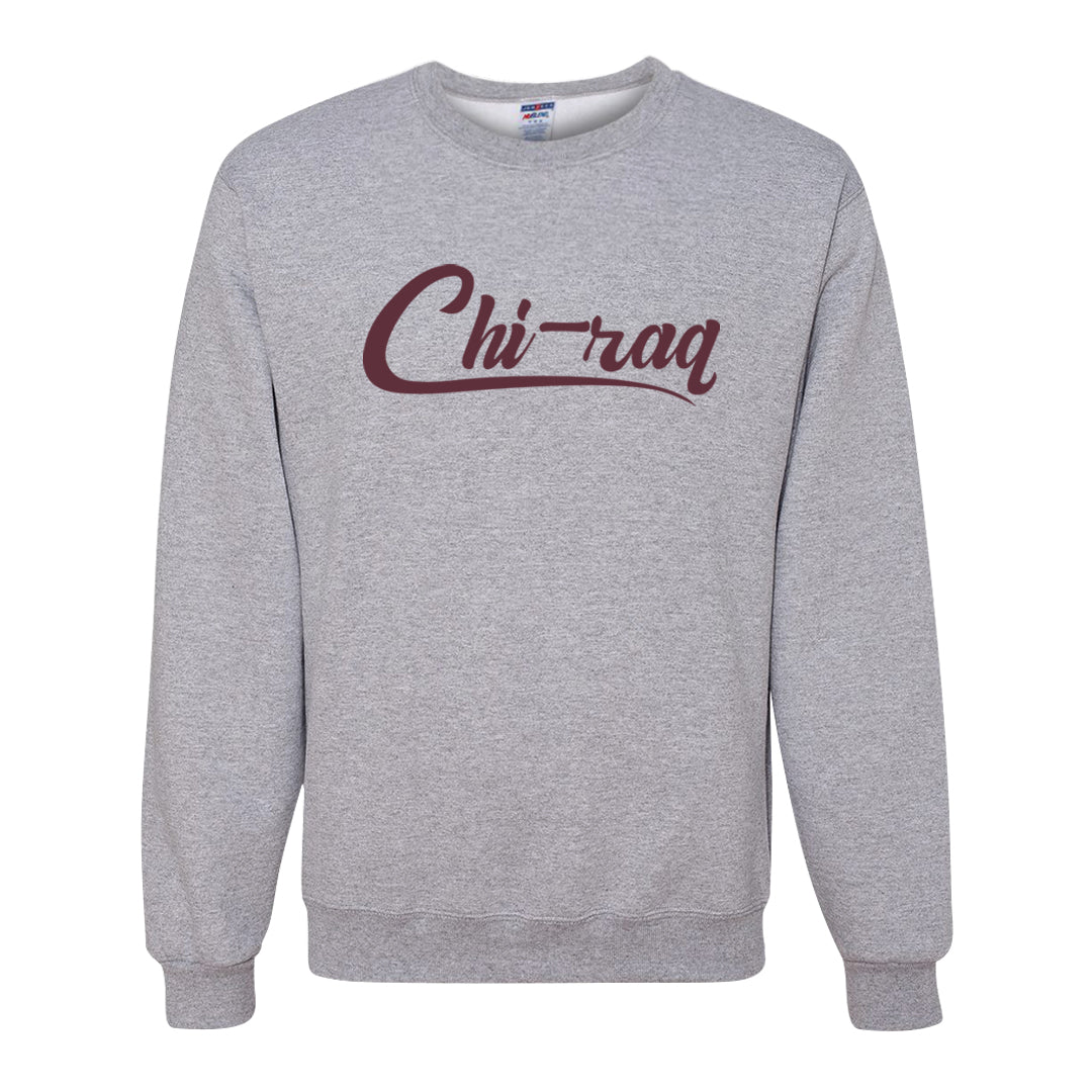 Burgundy 5s Crewneck Sweatshirt | Chiraq, Ash