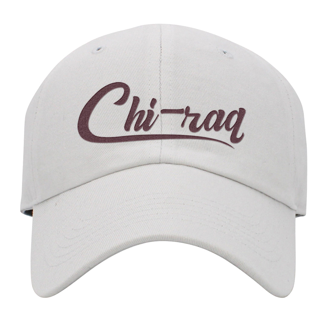 Burgundy 5s Dad Hat | Chiraq, White