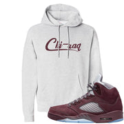 Burgundy 5s Hoodie | Chiraq, Ash