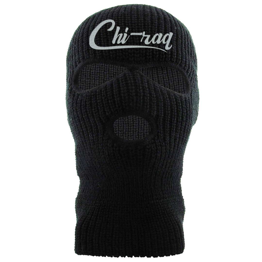 Burgundy 5s Ski Mask | Chiraq, Black